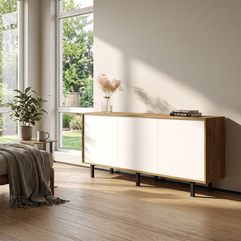 Buffet blanc 66,1 "Apollo, Chêne / blanc