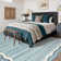 Tribal Gradient Border Wave Washable Area Rug – Boho Non-Slip Soft Floor Mat