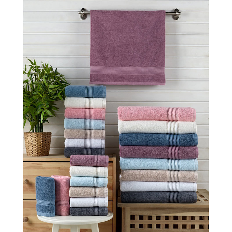 Adlena 6 Piece Turkish Cotton Towel Set, Cream