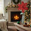 41,5 po. Poinsettia scintillant avec feuilles rouge-914153600-914153607