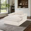 Chaise longue inclinable en velours côtelé avec accoudoirs-2033630472