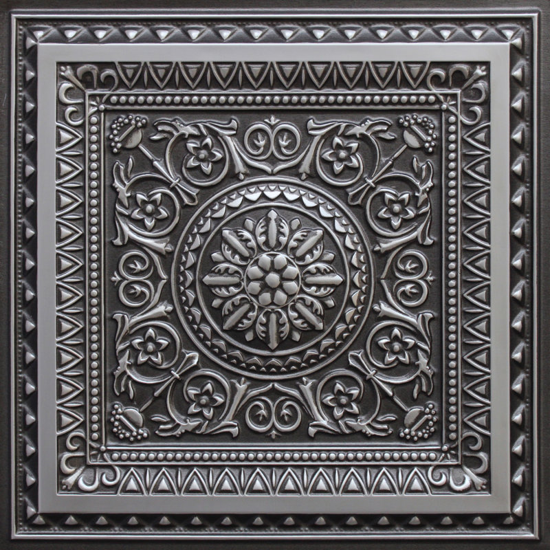 Antique Silver 24'' PVC Decorative Ceiling Tile