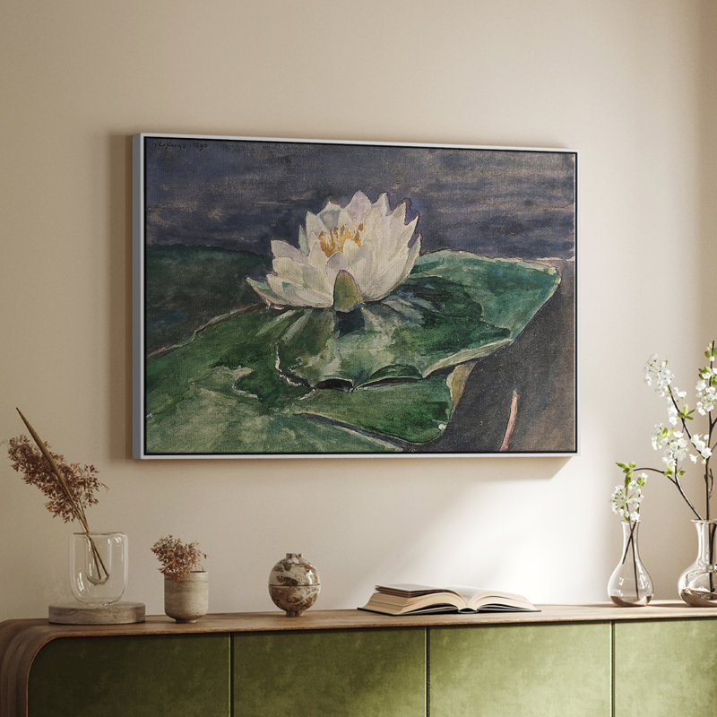Botanique rétro - LX, Toile encadrée flottée blanche, H 17 po x l 25 po x P 2 po