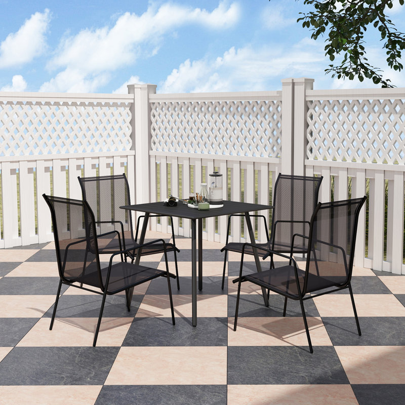 Square 4 - Person 80Cm L Outdoor Table