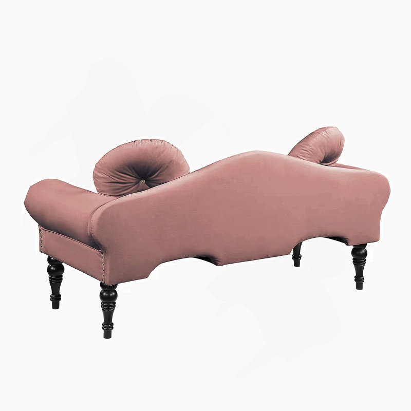 Anastasya Upholstered 54'' Loveseat, Rose Velvet