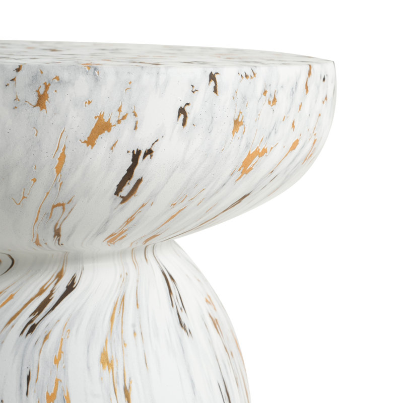 Table d'appoint sculpturale MGO avec finition en albâtre