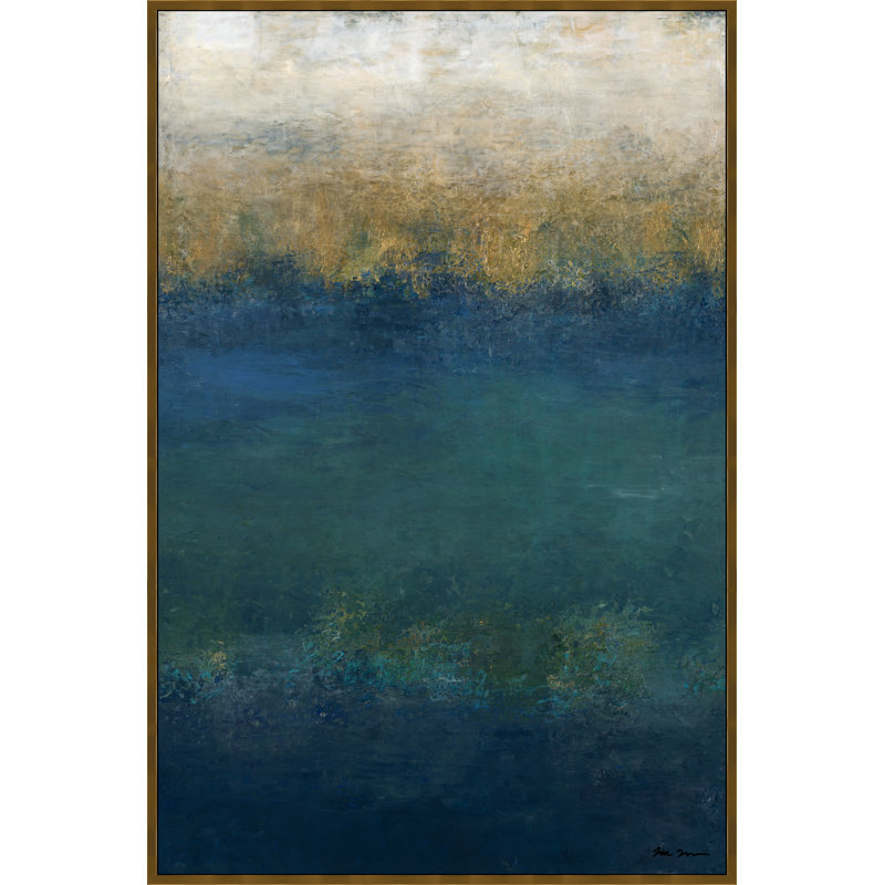Coastal Reflections Painting by Lisa Tear, 37.75" H x 25.75" W, Image Brush Gel