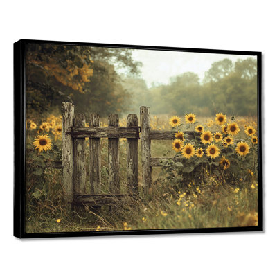 «Dontra Sunflowers At The Pasture Gate» - Art mural tournesols