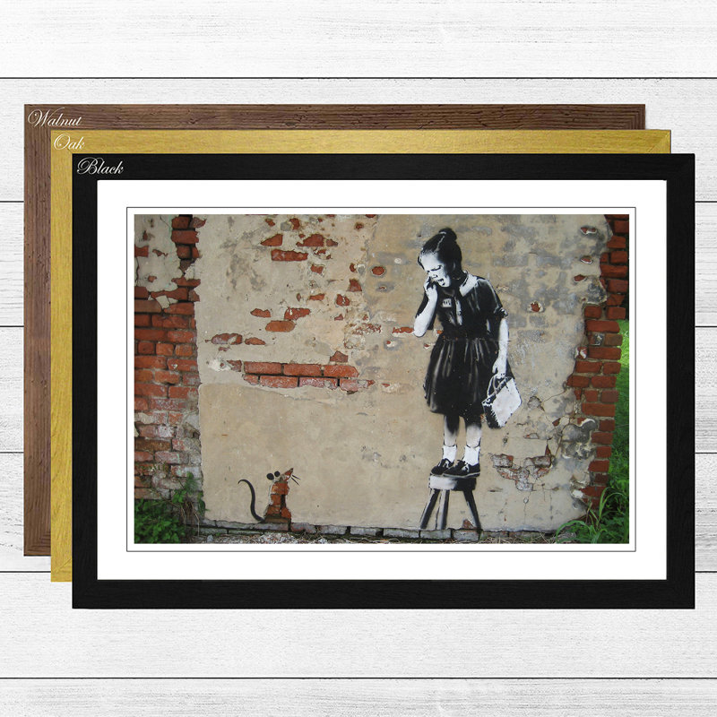Banksy - Single Picture Frame Print, Black