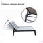 Chaise longue d'extérieur Lehens, fauteuil inclinable réglable en aluminium à cinq positions