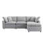 Canapé modulaire rembourré en duvet rembourré, canapé en L avec méridienne réversible