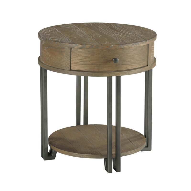 Premo Solid Wood Top End Table with Storage