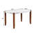 Dining Table, Rectangular Table with Wood Legs for Dining Room, Living Room