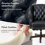 Heeg Genuine Leather Swivel And Rocking Office Chair With Solid Wood Base-108582112