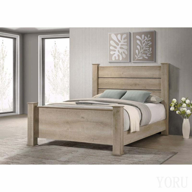 Weathered Oak 55-inch Eastern King Panel Bed
