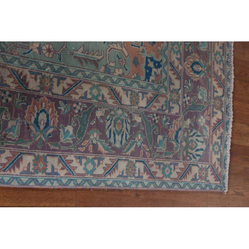 Tapis à motif géométrique rétro Hrusto Tabriz