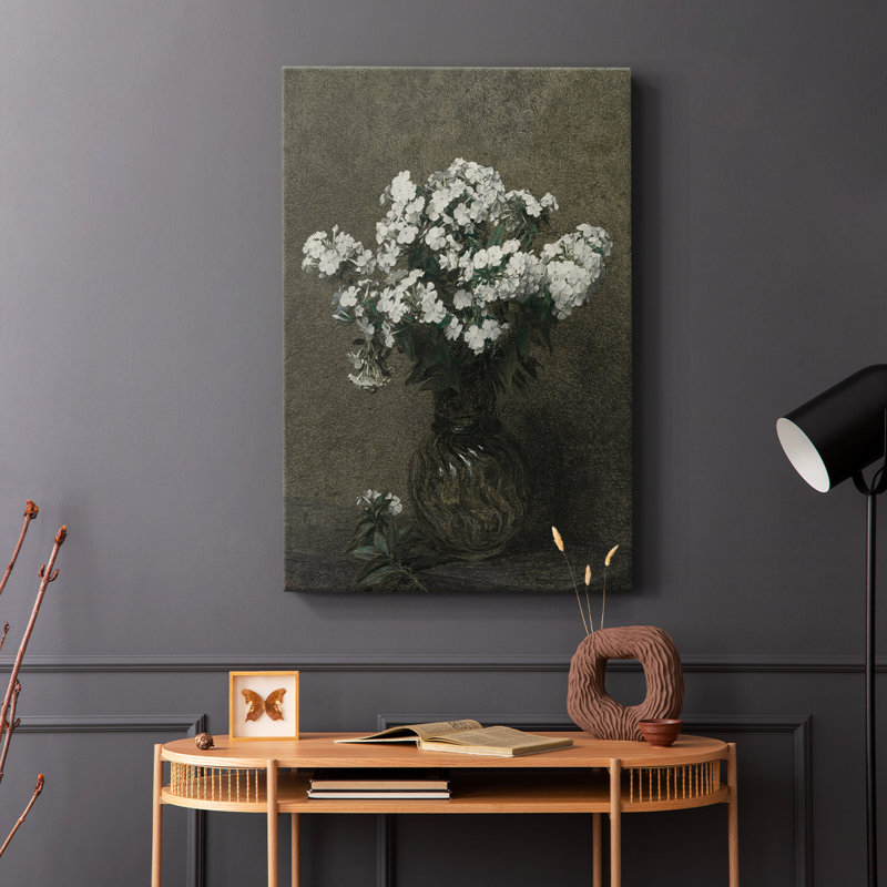 Imprimé floral rétro CCXC - galerie enveloppée Cavas, H 18 po x l 12 po