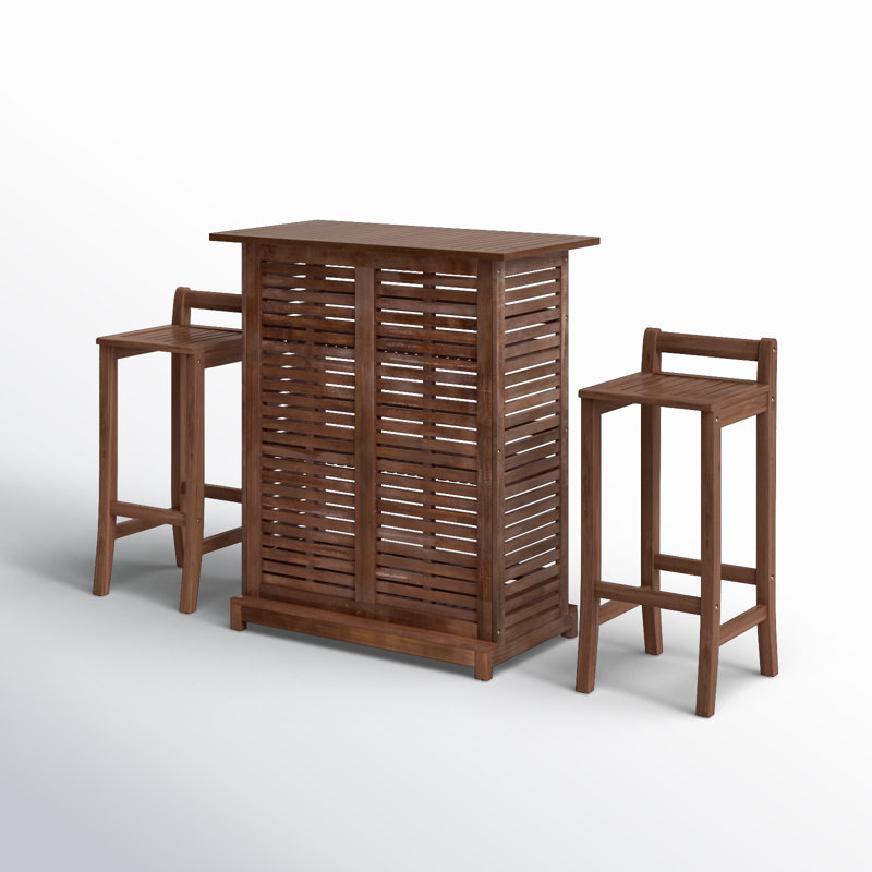Aloria Solid Wood Bar Set