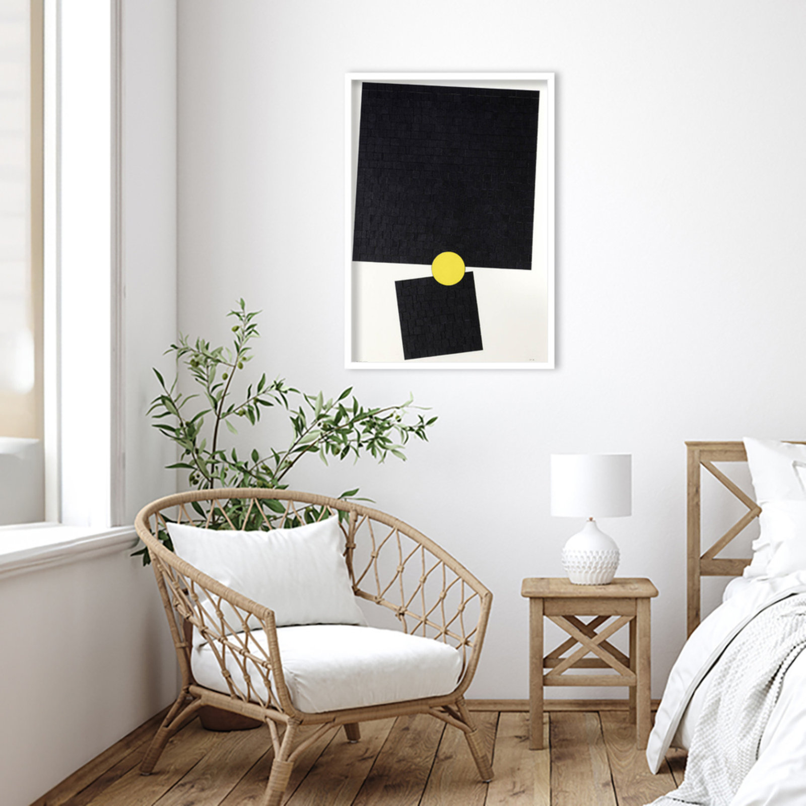 Her Divine Fulcrum Print by Alex Dunn, White, 33" H x 24" W x 1" D