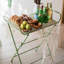 Table de bout à pieds croisés en forme de plateau