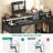 L-Shaped Computer Desk With 4 Drawers, Gaming Desk With Power Outlet And Monitor Stand, Corner Desk-2137615574