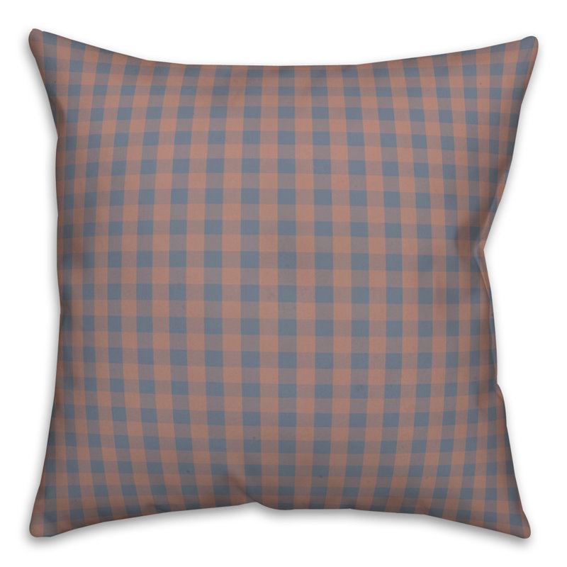 Plaid Reversible Throw Pillow, Red