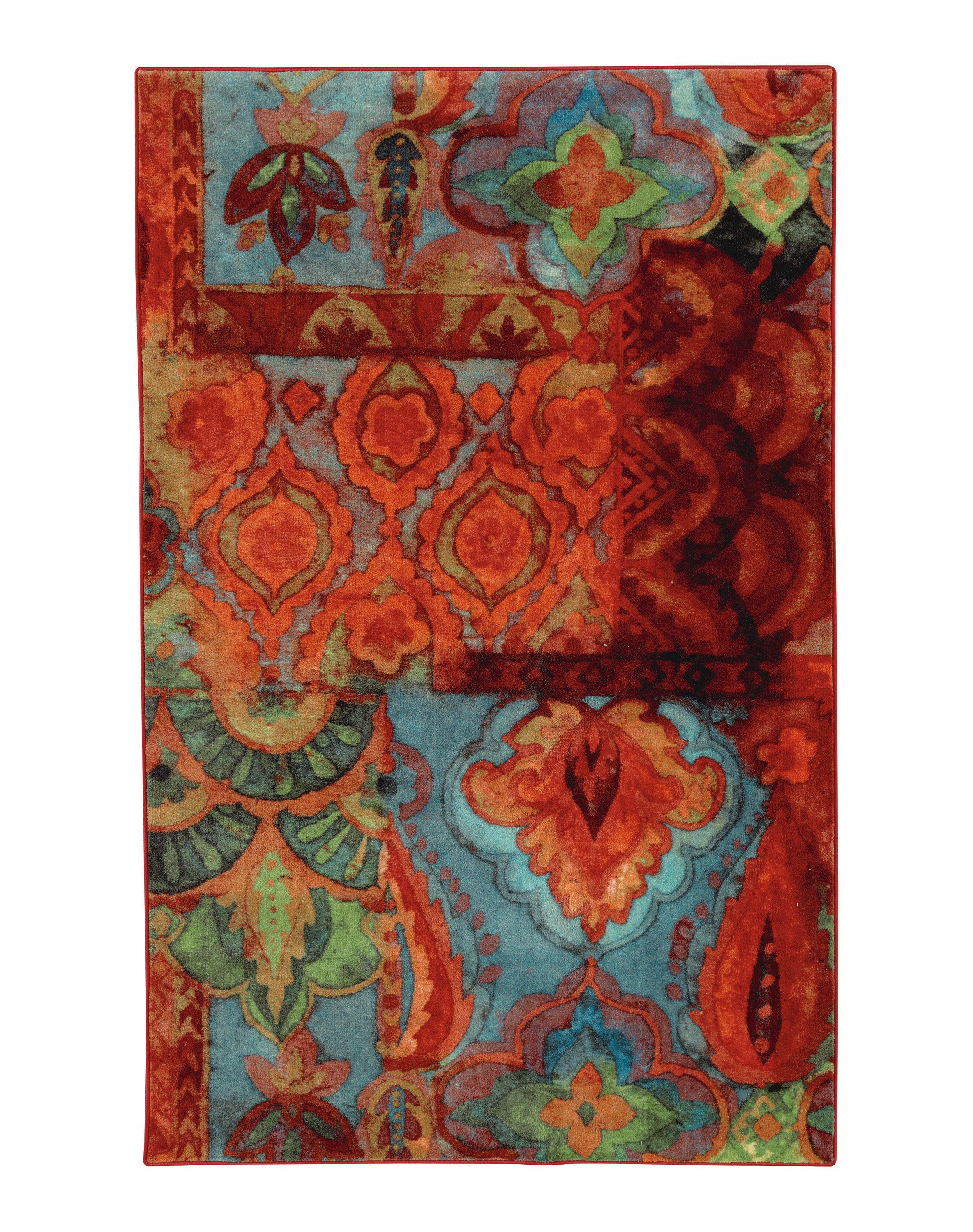 Boho Rug Simple Red Bungalow Rose Tatyana Boho Red Area Rug & Reviews | Wayfair