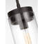 Luminaire suspendu noir à 1 lumière Bayla