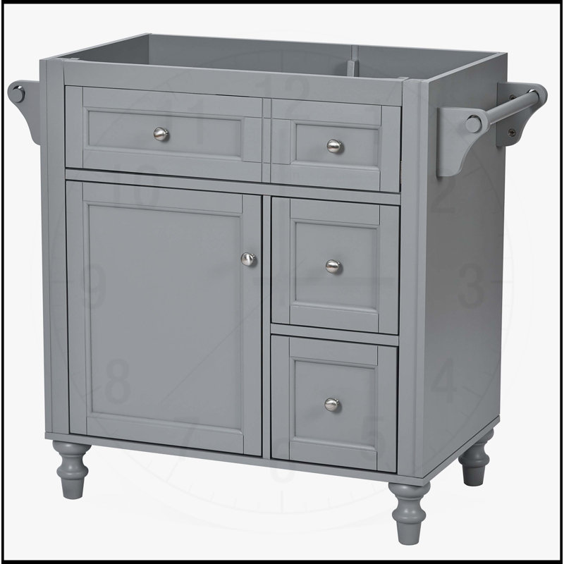 Meuble-lavabo de 30 po sans lavabo supérieur, Gris