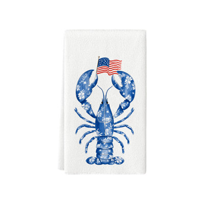 4th of July Decorations 4th Of July Kitchen Hand Towels Patriotic USA Cottage Decorative Dishes Tea Towel Red Blue Floral Grandmillennial Hand Towels for Bathroom Kitchen