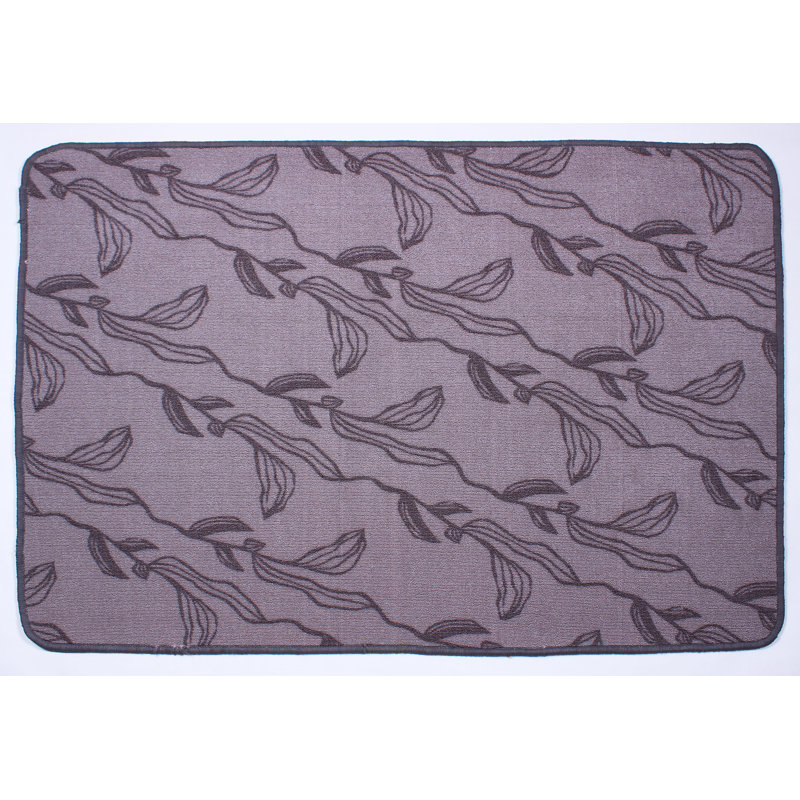 Tapis rayé gris foncé, Rectangle 2 pi x 5 pi