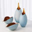Frosted Vase w/Amber Casing-71272872-71272869