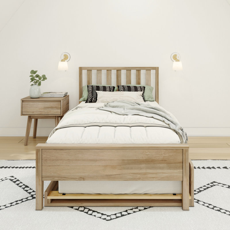 Brubaker Kids Platform with Trundle, Twin, Blonde