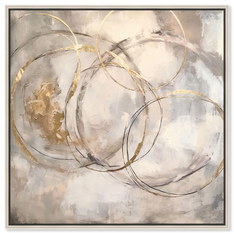 «Dune Impressions III Canvas Minimalist Abstracts» par Ivy Bronx, H 31 po x l 31 po x P 2 po, Cadre argenté