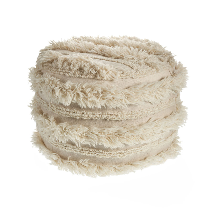 Repose-pieds 18 po ivoire 100% coton