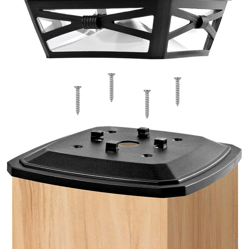Ensemble de 2 lumières DEL noires intégrées à l'énergie solaire