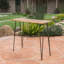 Tables de patio rustiques en bois de teck et d'acacia, table de bar industrielle de 120 cm (47,25 po)
