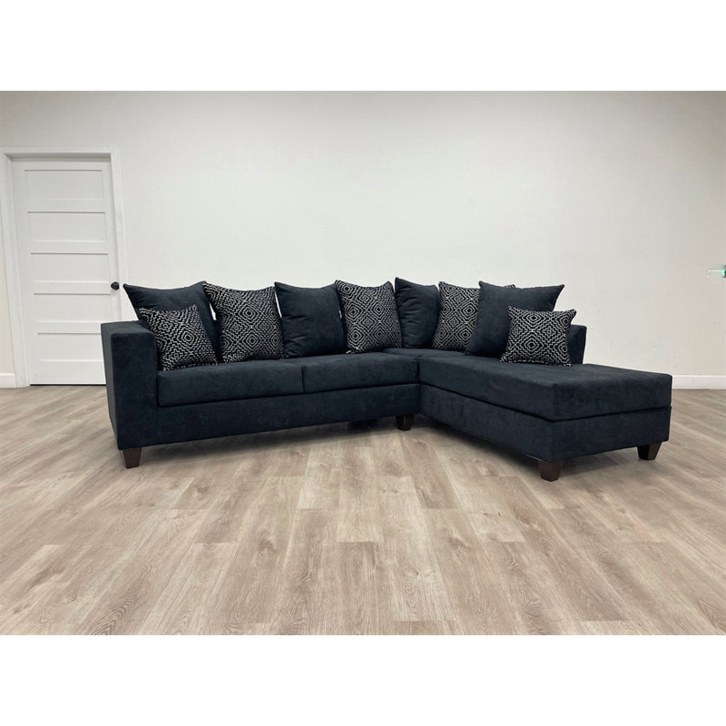 Canapé modulaire Monroe RAF, Chenille noir