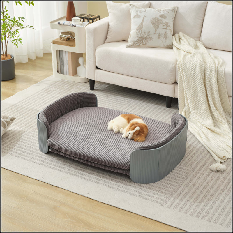 Lit pour animaux de compagnie, Gris, H 10,23 po x l 40,55 po x P 28,74 po