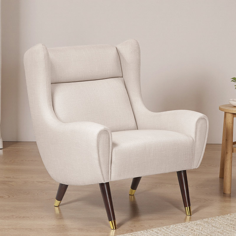 Fauteuil à oreilles Modern, Beige