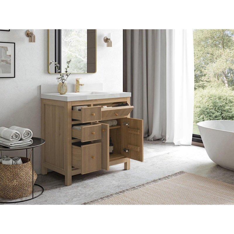 Meuble-lavabo simple avec plateau Sonoma 36, Viola nuit