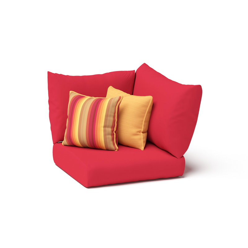 Balceta Sunbrella Outdoor 5'' Cushion Cover, Sunset Red
