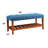 Blue Fabric & Oak Finish Storage Bench - 7" Package Width, 18" Seat Height Practical For Home Rectangular With 40" X 16" And Patio-1345466305