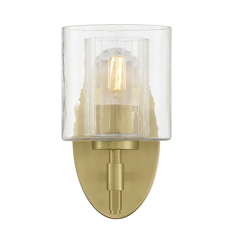 Applique murale 1 lumière 9,75 po Solventa, Laiton