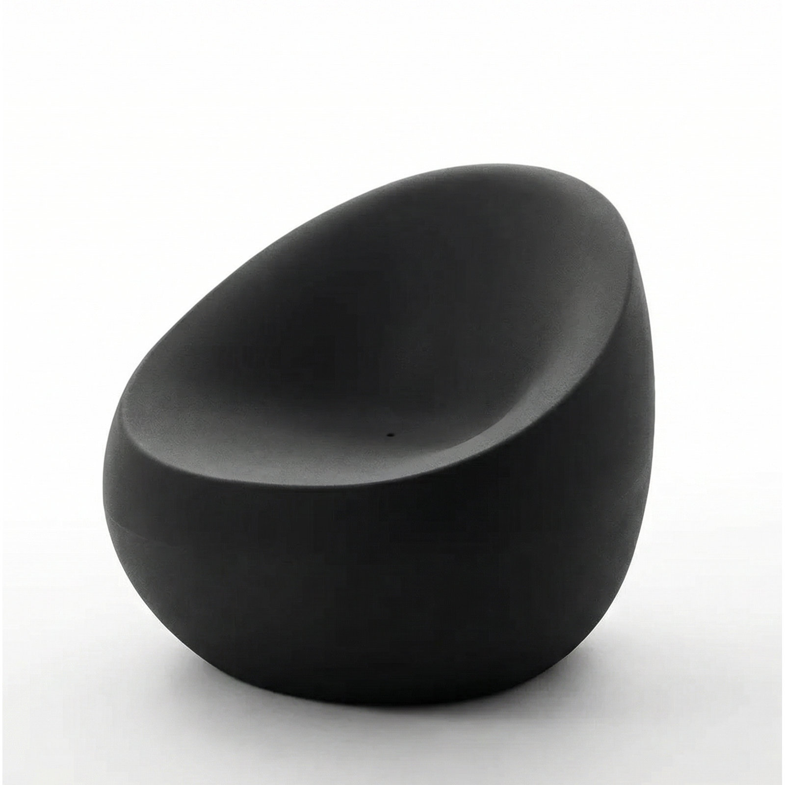 Plastic Outdoor Lounge Chair, Black