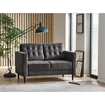 Jodi Velvet Sofa - Upholstered Modern Retro Fabric Stylish & Contemporary