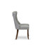 L'ensemble de salle à manger 5 pièces comprend une table ronde et 4 chaises rembourrées en similicuir gris clair avec dossier capitonné, noyer antique-1074924227-1074924254