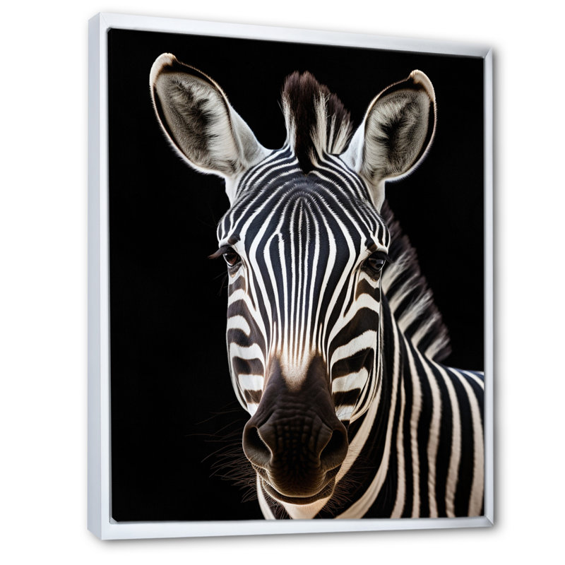 Striking Zebra Patterns IV, reproduction d'art sur toile, H 20 po x l 12 po x P 1 po, Blanc