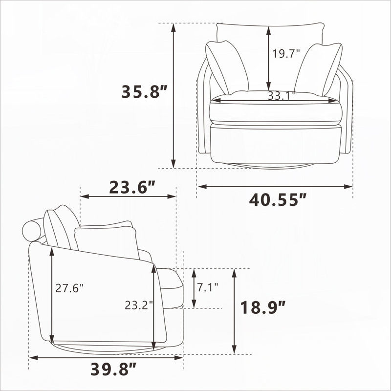 Fauteuil d'appoint en velours côtelé