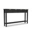 Table de canapé longue avec 4 tiroirs - Console moderne noire avec 1 tablette, table d'entrée et de couloir en bois 60 po x 15 po x 16 po pour le salon, la chambre à coucher et la cuisine